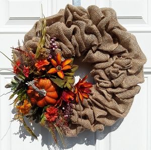 Handmade Fall Burlap Wreath